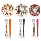 VEOUNDK 3 PCS Portable Wrist Yarn Holders Wooden Yarn Carrier Yarn Spinner for Carrying Yarn On The Go Knitting Supplies for Compilation Enthusiasts