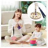 VEOUNDK 3 PCS Portable Wrist Yarn Holders Wooden Yarn Carrier Yarn Spinner for Carrying Yarn On The Go Knitting Supplies for Compilation Enthusiasts