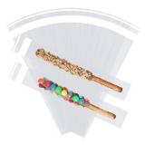 200 Pcs Thickened Pretzel Rod Bags - 2x10 Inches, Self Sealing Cellophane, Clear Individual Bags for Chocolate, Candies, Cookies