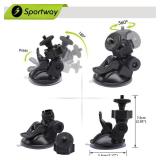 Sportway S30 Dash Cam Suction Mount (2nd Gen) with 10pcs Joints for REXING,Z-Edge,Old Shark,YI,KDLINKS,Falcon Zero,Transcend,Crosstour,VANTRUE,GoPro Hero and Most Other Dash Cameras DVR GPS