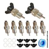 Bonchoice 8Pcs Automatic Rabbit Nipple Waterer Chicken Water Nipples Metal Chick Waterer Quail Watering System Animal Supplies Pet Supplies (Stainless Steel, 8pcs)