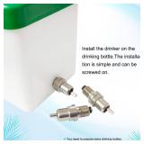 Bonchoice 8Pcs Automatic Rabbit Nipple Waterer Chicken Water Nipples Metal Chick Waterer Quail Watering System Animal Supplies Pet Supplies (Stainless Steel, 8pcs)