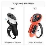 ANNAPRO Controller Grips Cover for Meta Quest 3, Adjustable Knuckle Strap and Battery Opening Protector, Silicone Face Pad Cover & Joystick Covers for Oculus Quest 3 Accessories