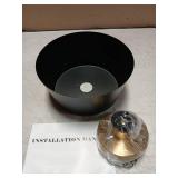 Baocuz Industrial Semi Flush Mount Hallway Ceiling Light Fixture, Farmhouse Black And Gold Ceiling Light Fixtures For Porch Entryway Kitchen Bathroom Bedroom Living Room