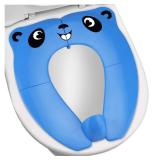 RafaLife [Upgrade Splash Guard - Stable] Portable Toilet Training Seat For Toddlers, Boys & Girls. Folding Travel Potty Seat. Extra Stable, Powerful And Safe, With Handy Carry Bag (Blue)