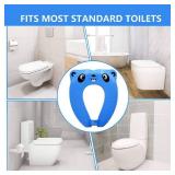 RafaLife [Upgrade Splash Guard - Stable] Portable Toilet Training Seat For Toddlers, Boys & Girls. Folding Travel Potty Seat. Extra Stable, Powerful And Safe, With Handy Carry Bag (Blue)