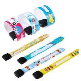 Chinco 14 Pieces Kids Safety ID Bracelets Child Identification Wristband Reusable Name Tag Bracelet Waterproof ID Band Children Wristband For Boys And Girls