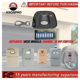 ASONPAO Multi Code Gate Opener Remote, Multicode Garage Door Opener (2Pack)