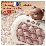 ROUSKY Quick Push Bubble Game For Kids & Adults,Mini-Handheld Fast Speed Push Game,Relieving Stress Pop Fidget Game Toys For Boys, Girls, Teens (Bear)