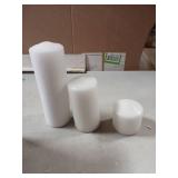 Vanilla Pillar Candles Set of 3 - Dripless Unscented - 3x3, 3x6 & 3x9 Decorative Candles for Home Decor & Table Centerpieces, PARNOO