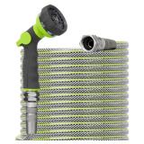 Flexible Garden Hose 50 FT - Heavy Duty Non-Expandable 50FT Outdoor Water Hose Pipe, 1/2" x 50Feet, 3/4" Solid Swivel Fittings, 50 Feet, Kink and Leak Proof