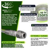 Flexible Garden Hose 50 FT - Heavy Duty Non-Expandable 50FT Outdoor Water Hose Pipe, 1/2" x 50Feet, 3/4" Solid Swivel Fittings, 50 Feet, Kink and Leak Proof