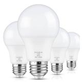 Maylaywood A19 LED Light Bulbs Dimmable, 60W Equivalent, 5000K Daylight White, E26 Standard Medium Base, 900 Lumen, 9W Bright Lighting Bulb, 4-Pack