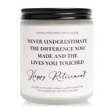 Retirement Gift for Woman, Best Retirement Gifts for Men Women 2025 - Lavender Scented Candles, Retired Farewell Gifts for Women, Men, Coworkers, Friends, Teacher