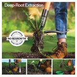 Weed Puller Tool, Stand Up Heavy Duty Weed Remover Tool with Long Handle, Foot Platform Design - 4 Claw Steel Head Weeder Tool, Bamboo Garden Hand Weeding Tool, Smoothly Remove Weeds Without Kneeling