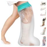 CIVJET Cast Covers for Shower Leg, Waterproof Cast Cover for Showering/Swimming, Cast Protector for Shower Leg Adult, Water Proof Shower Boots for Foot after Surgery, Knee, Ankle, Boot (Diameter-7.9")