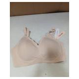 OEAK Womens Wireless Bras Push Up Support Full Coverage Bralettes No Underwire Bra Comfortable Everyday Seamless Tshirt Bras Nude XXL