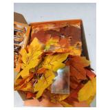 2 Pack Fall Decor Maple Leaves Garland with Lights Battery Operated Fall Thanksgiving Decorations Garland for Home Porch Front Door Table Mantle Outdoor Autumn Harvest Halloween Decor, 11.8Ft 40LED