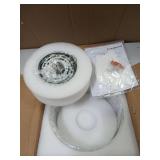 Small Semi Flush Mount Ceiling Light Fixture, Vintage Matte Black Close to Ceiling Lighting with Etched Glass Shade for Hallway, Kitchen, Entryway (Retro Design, Easy Install)