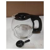 12-Cup Replacement Coffee Carafe Compatible with Mr. Coffee Coffee maker Pot, Replace Part# PLD12 PLD12-RB Series, Black Handle