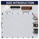 8x10ft Clear Waterproof Tarp with Grommets, Upgraded Edge Heat Fused Tear Resistant Clear Heavy Duty Tarps for Patio Fencing, Rain, Wind, Cold, Chicken Coops, and More Windproof Rope+Tie-Downs