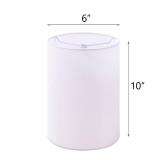 Wellmet White 6"x 6"x10" Lampshade, No Assembly Required, Classic Modern Lamp Shade for Table Lamp, Bedside Lamp, Floor Lamp, Fabric Drum Lampshade, Spider Fitter