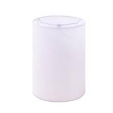 Wellmet White 6"x 6"x10" Lampshade, No Assembly Required, Classic Modern Lamp Shade for Table Lamp, Bedside Lamp, Floor Lamp, Fabric Drum Lampshade, Spider Fitter