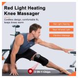 RAYOCON Red Light Heating for Knee: Knee Massager with 6 Heat and 5 Vibration Cordless Rechargeable Electric Heated Knee Brace Gifts for Men Women