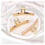 FAELBATY Big Butterfly Hair Claw Clips for Women - 4.7" Acetate and Metal Hair Accessories for Long, Thick Hair (3 Pcs)