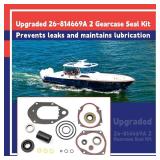 Dusledel 26-814669A 2 Gearcase Seal Kit Replacement for Mercury Mariner Force Outboard Lower Units 40 50 55 60 70 75 HP 2&4 Stroke from 1991+