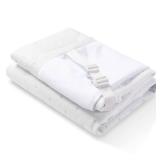 Ferlizer 4 Inch Full Mattress Topper Protector Cover, Oeko-Tex Certified, Bamboo Zippered Cover for Mattress Topper, Adjustable Straps & Anti-Slip Silicone Bottom, Removable & Washable - Cover Only