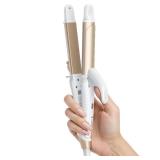 Europe Travel Curling Iron Mini: Dual Voltage Curling Iron for Traveling - Mini Travel Curling Irons 1 Inch with US Plug,Gold 450 for Thick/Coarse Short Hair