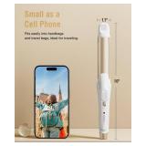 Europe Travel Curling Iron Mini: Dual Voltage Curling Iron for Traveling - Mini Travel Curling Irons 1 Inch with US Plug,Gold 450 for Thick/Coarse Short Hair