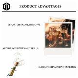 Champagne Opener Tool by Imbibe & Indulge - Portable & Durable Zinc Alloy Champagne Cork Remover Ideal for Gifts - Champagne Bottle Opener