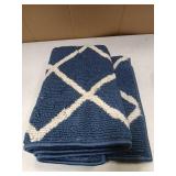 Finchitty Indoor Door Mat, Dirt Resistant and Absorbent, Low-Profile, Non-Slip, Washable Inside Floor Mats for Front Door, Back, and Entrance, 40" x 32", Navy