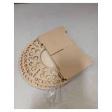 HESHUYU Wooden Paint Brush Holder 76 Holes and 4 Compartments Round Paintbrush Holder Organizer with Silicone Rings Wood Artist Paint Brush Stand Rack for Pens Pencils Art Tools