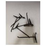 7RiversART 6 Pc Slatwall Hooks 6 Inch Slatwall Accessories Panel Display Hooks Metal Slat Wall Hanging Hook for Garage Storage Shop Retail Display, Black