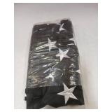 Thin Red Line American Flag, Embroidered Stars and Sewn Stripes - Black Red and White American Flag Honoring Firefighters and EMTs