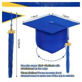 2025 Preschool Graduation Caps Bulk Kindergarten Grad Cap Child Size Grad Hats with Metal 2025 Tassel for Boys Girls Unisex 3pk Blue