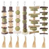 Bissap 6PCS Bunny Chew Toys, Natural Hanging Rabbit Chew Toy Treats for Guinea Pigs Hamsters Gerbils Chinchilla and Other Small Pets for Teeth Grinding