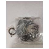 CJL HAIR Large Messy Bun Hair Piece Wavy Curly Scrunchies Synthetic Chignon Ponytail Hair Extensions Thick Updo Hairpieces for Women Salt and Pepper