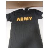 Army - Bold Military Yellow Text, Tactical Style T-Shirt Small