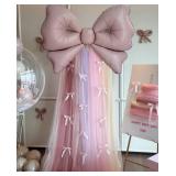 Gaint Bow Balloons Bow Party Decorations for Girl Women Coquette Birthday Giant Helium Foil Balloon for Baby Shower Bridal Engagement Wedding Decor Bachelorette Party Supplies (Pink Coquette Bow, 2)
