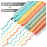 Mr. Pen Aesthetic Highlighters, 8 Pack, Pastel Color Bible Highlighter No Bleed