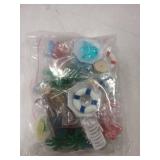 21 Pieces Beach Cake Toppers Hawaiian Chair Boat Palm Tree Umbrella Dollhouse Decoration Miniature Ornament Kits Set for Swimming Pool Summer Beach Birthday Party Supplies