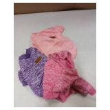 3 Pack Dog Sweaters for Small Dogs Girl Boy Winter Fleece Clothes Warm Soft Dog Sweatshirt Outfit for Dogs Cats Pet Apparel (Pink+Rose+Purple, Small)