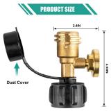 Aikyciu  Propane Tank Gauge with Leak Detector, Universal Level Indicator for 5-40lb Tanks, Compatible with Camping Stoves, Heater, BBQ Grills, Gas Burners and More, QCC 1/Type 1 Connection