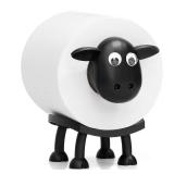 VELENTI Sheep Toilet Roll Holder - Funny Toilet Paper Holder Free Standing Bathroom Set - 3D Printed Black Sheep Loo Roll Holder - Hilarious Tissue Paper Roll Storage - Cute Bathroom Decor - Set of 1
