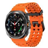 Soft Ocean Silicone Bands Compatible for Samsung Galaxy Watch Ultra 47mm(2025/2024) Men Women, Color Speckles Breathable Sport Replacement Strap