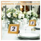 Qunclay 5 Pcs Small Gold Picture Frames Pack Mini Retro 2. 5x3. 5 Antique Tiny Ornate Photo Frames for Wall Hanging Tabletop Display Home Gallery Decor